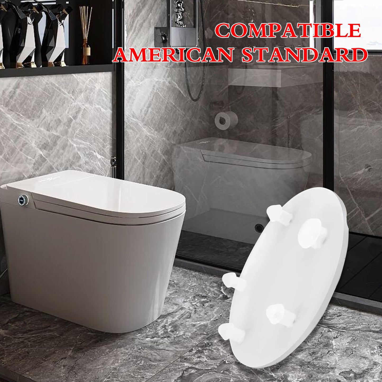 Replacement for Vormax Toilet Tank Silicone Flapper Seal Gasket 3'' - Fit for American Standard 7381424-100.0070A (4 Pack)