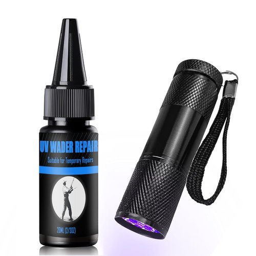 Eupheng UV Wader Repair Glue - Instant Sunlight-Curing Sealant for Waterproof Fishing Waders
