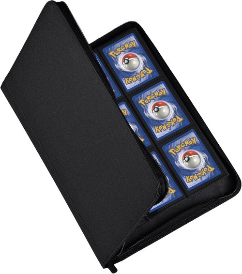 HerriaT Trading Card Binder - 9 Pocket PU Cover for 360 Cards | Premium Sturdy Card Album for YuGiOh, MTG & TCG