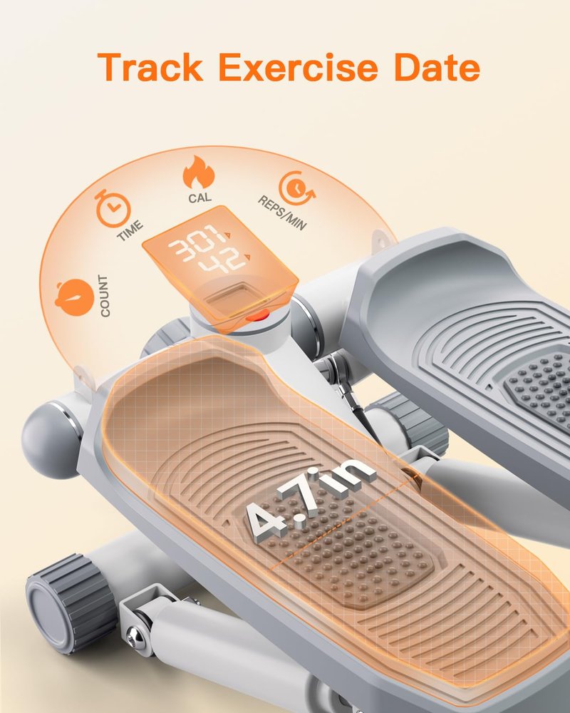 YYJO Steppers for Exercise at Home, Mini Stepper with Resistance Bands Portable Stair Stepper for Buttocks Lifting and Body Shaping