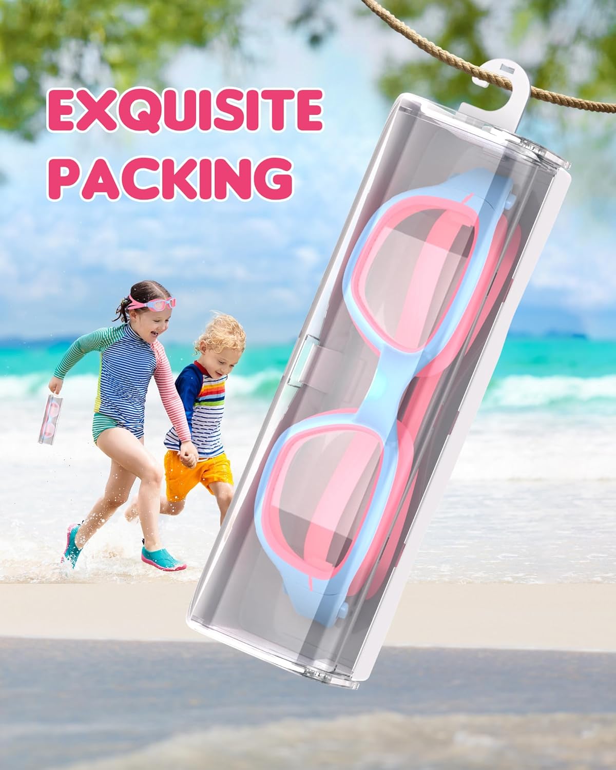 Skiennix Kids Swim Goggles - Anti-Fog UV Protection Glasses for Ages 6-14 | Perfect for Boys & Girls