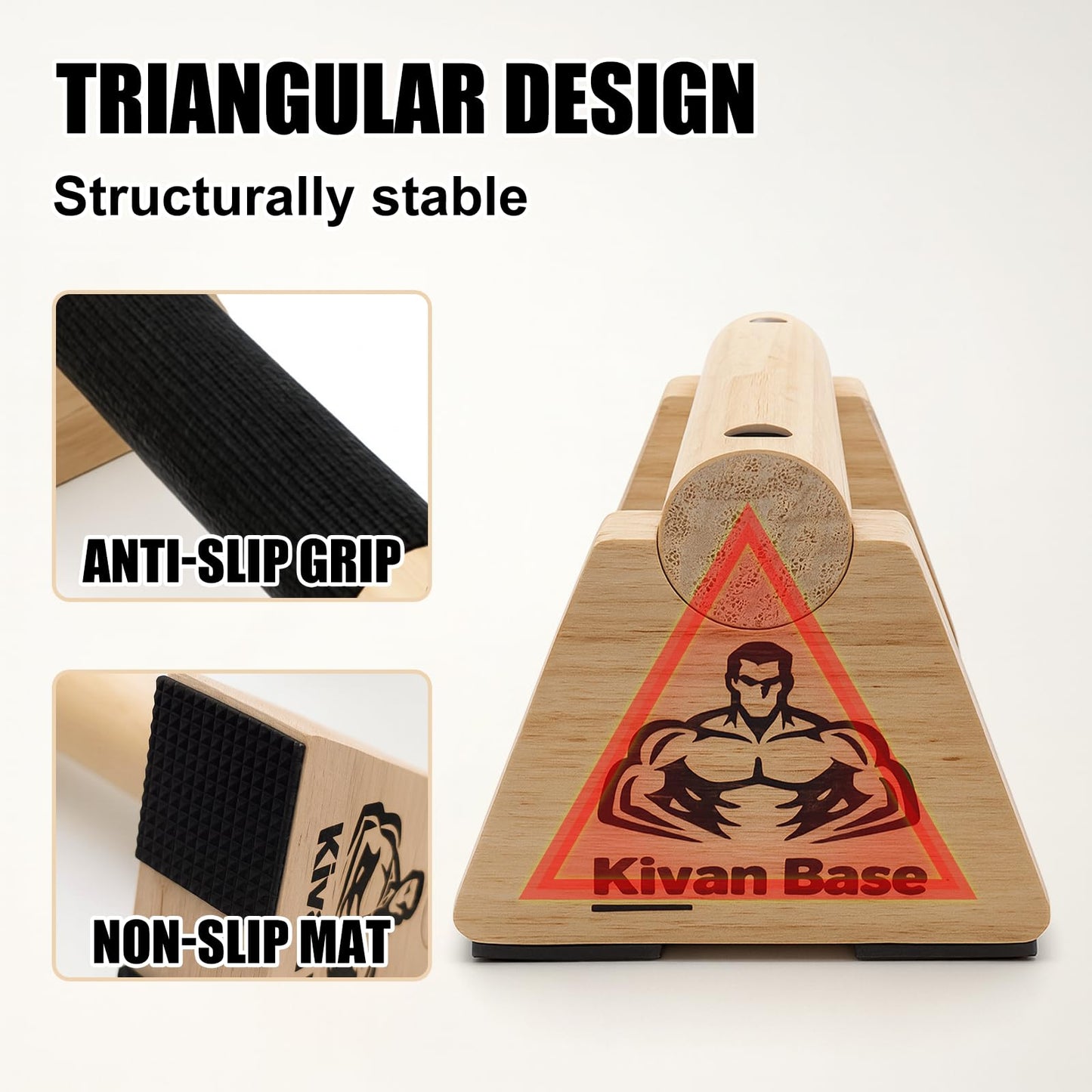 Wooden Push Up Bars, Parallettes Bars - Wooden Calisthenics Equipment for Handstand Training Push Up Bars & Calisthenics Bar Calisthenics Equipment for outdoor&home