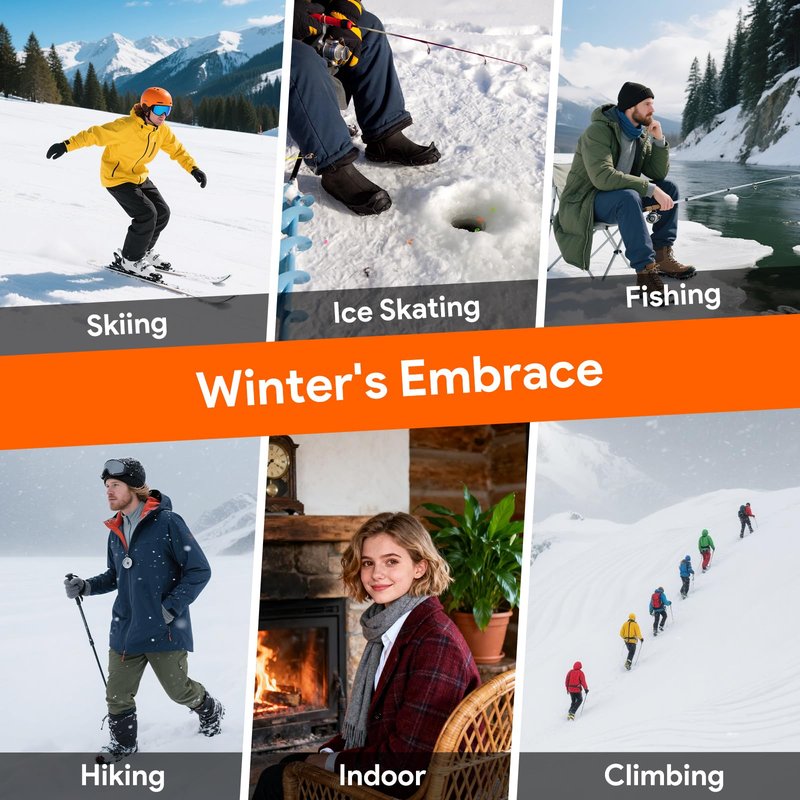 Minthouz Heated Socks, APP Control, 7.4V 5000mAh Rechargeable Battery Powered Smart Foot Warmers Thermal Socks for Men Women, Washable for Winter Fishing Cycling Skiing Skating Hiking Camping
