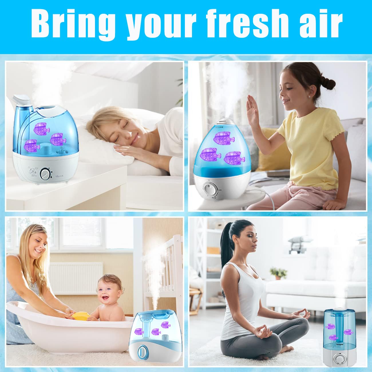 12PCS Universal Humidifier Tank Cleaner,Demineralization Cleaning Ball for Most Humidifier & Fish Tank, Purifies Water, Eliminates White Dust and Odor, Prevents Hard Water Build-Up