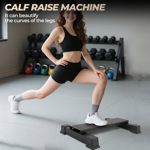FAHKNS Steel Calf Raise Block for Home Gym, Standing Calf Raise Machine for Calf Stretching, Squating, Foot Stretching, Anti-Slip Solid Calf Bar