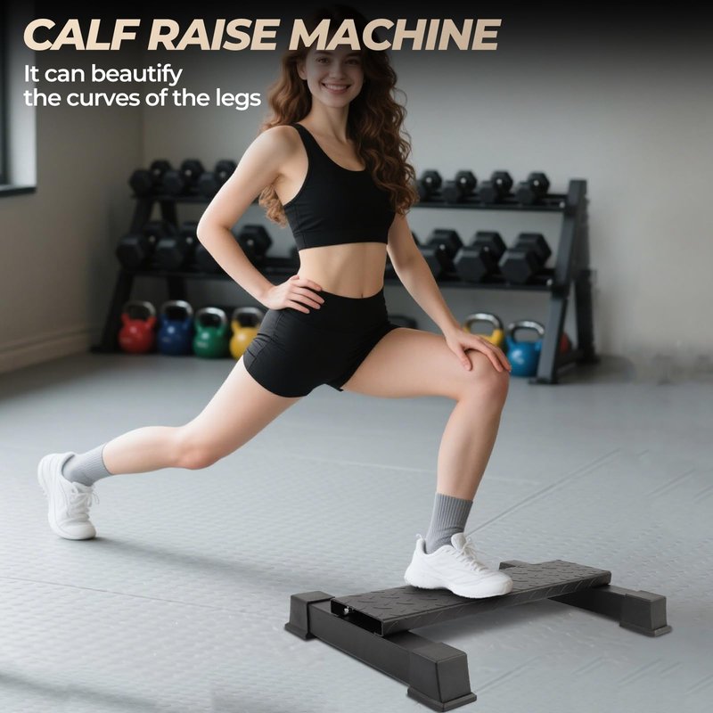 FAHKNS Steel Calf Raise Bar for Home Gym, Standing Calf Raise Machine for Calf Stretching, Squating, Foot Stretching, Anti-Slip Solid Calf Block, Calf Stretcher