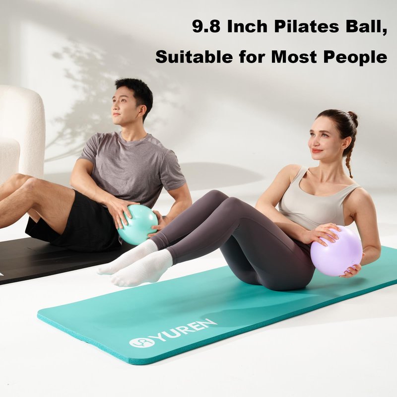 RYTMAT Exercise Ball for Workouts, Anti-Burst and Slip Resistant Yoga Ball for Gym Fitness and Physical Therapy (White)