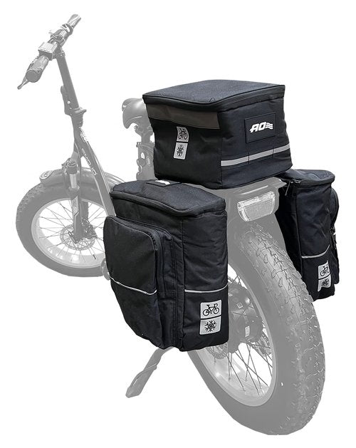 AO Coolers E-Bike Rack Cooler, Includes Straps and Adjustable Clips, 10-Can (Black)
