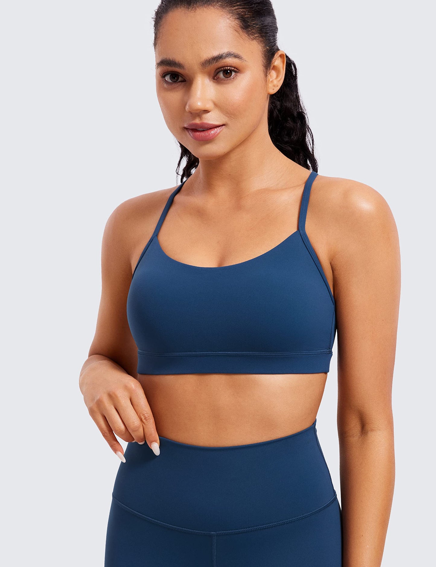CRZ YOGA Butterluxe Y Back Sports Bras French Navy X-Small