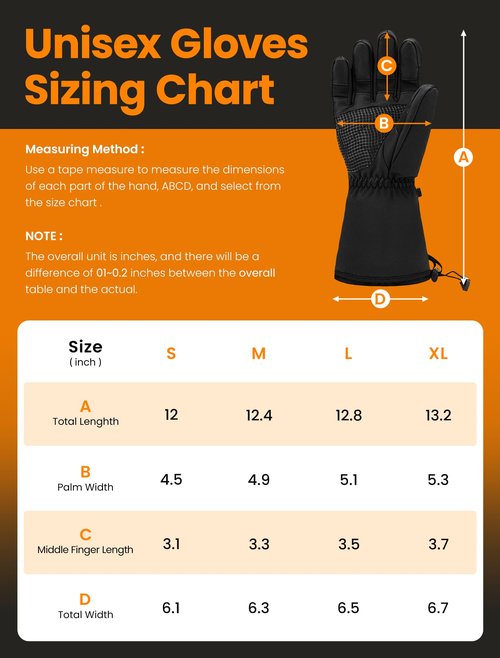 Heated Gloves for Men and Women, Rechargeable Hand Warmers with Touchscreen, Waterproof Electric Heated Ski Glove for Winter Outdoor Work Hunting Camping Hiking Skiing Raynaud, X-Large
