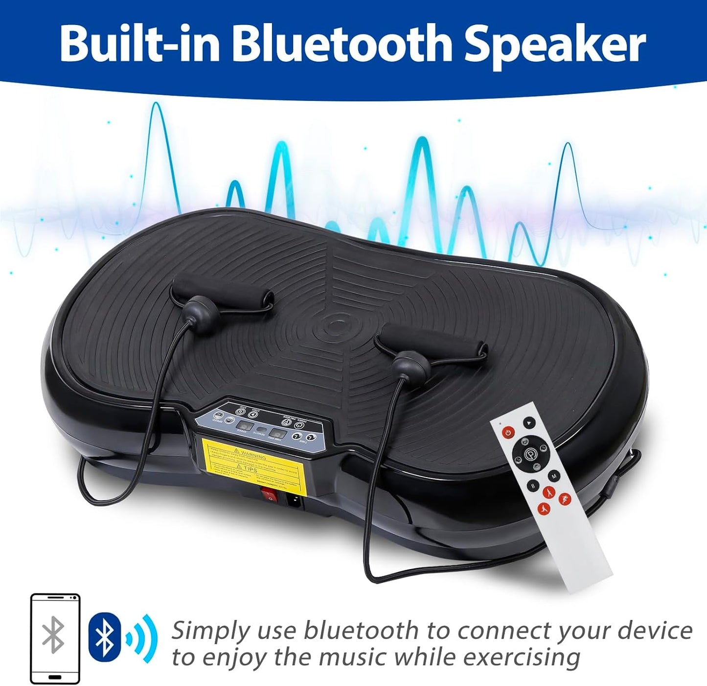 SUPER DEAL Pro Vibration Plate Exercise Machine - Whole Body Fitness Platform with Bluetooth & Remote Control