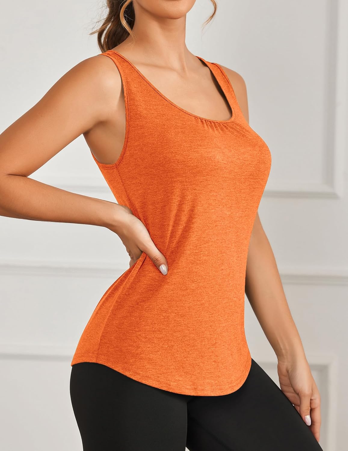 PINSPARK Women's Workout Tops - Lightweight Racerback Tank for Yoga & Gym | 2-Pack, Sizes S-3XL