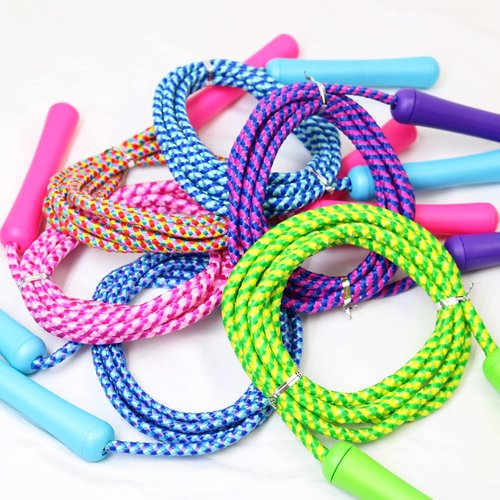 GiftExpress Colorful Adjustable Jump Rope for Kids & Teens | Fun Indoor & Outdoor Skipping - Pack of 6