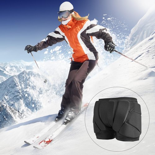 AIDY-PRO Snowboard Padded Shorts Impact Shorts for Snowboarding, Hip and Butt Pads for Skating, Snowboard Butt Pad for Kids and Adult - M
