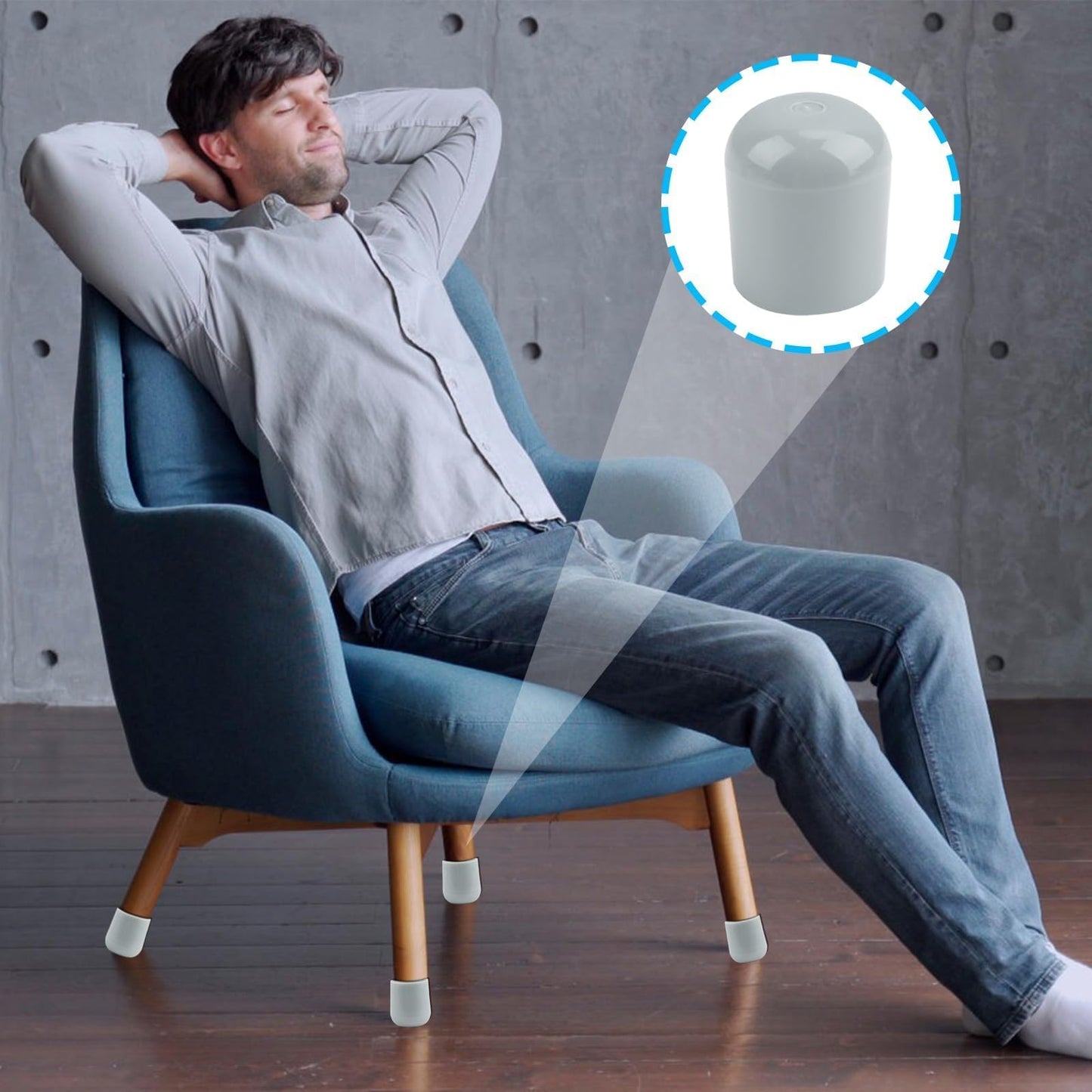 Folding Chair Leg Caps,Rubber Chair Leg Caps 7/8 Inch Heavy Duty Chair Caps for Legs Glides Round Rubber Feet for Furniture,Hardwood Floors Metal and Padded Folding Chairs Legs Caps Gray 12Pcs