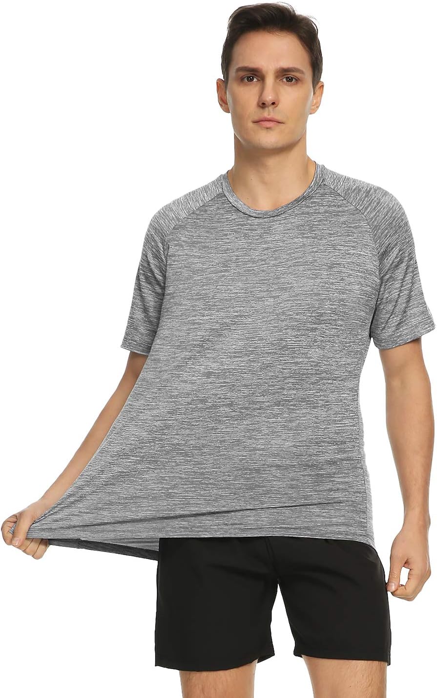 Xelky Men's Dry Fit T-Shirts - Moisture-Wicking Athletic Tees for Gym Workouts | 4-5 Pack