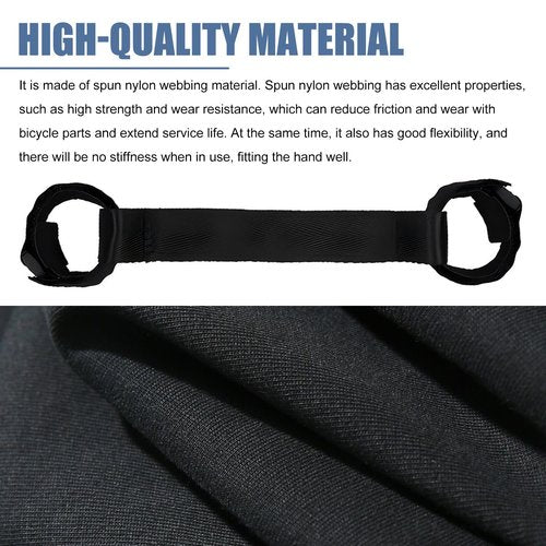 MOXRUQ Bicycle Carrying Strap, Portable Nylon Lifting Strap for Bikes, Bicycle Frame Handle Carrying Lifter, Universal Climbing Stairs Assist for Mountain Bike Road Bike (Black)