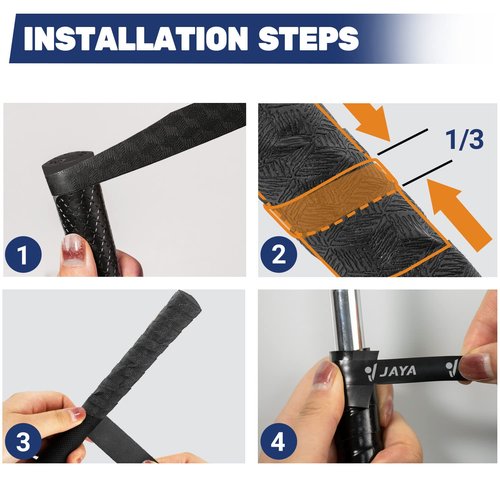 JAYA Golf Grip Wrapping Tapes – Black Regripping Solution for Clubs, Tacky PU Overgrips in 15-Pack for a Fresh New Grip Experience