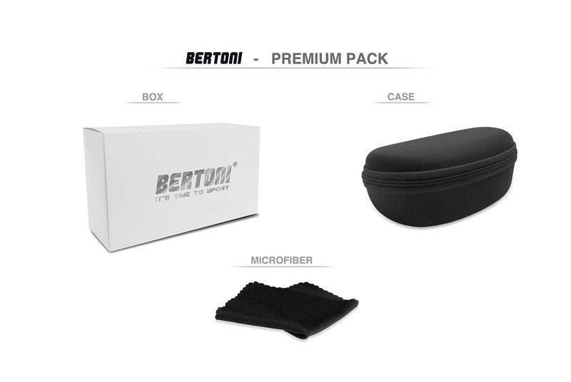 Bertoni Sports Cycling MTB Sunglasses Men Women Photochromic Polarized Yellow Lens Optical RX Carrier acc. - GEMINI