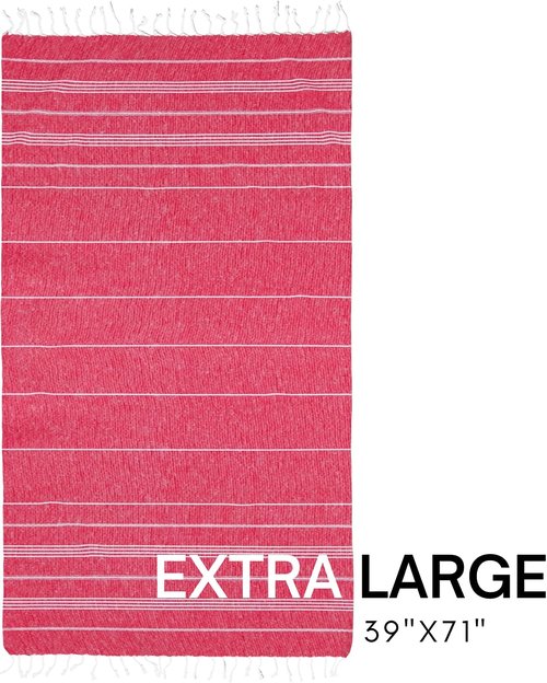 BAY LAUREL Turkish Beach Towel - Quick Dry, Sand-Free, Lightweight | 39 x 71 Inches, Travel Bag Included