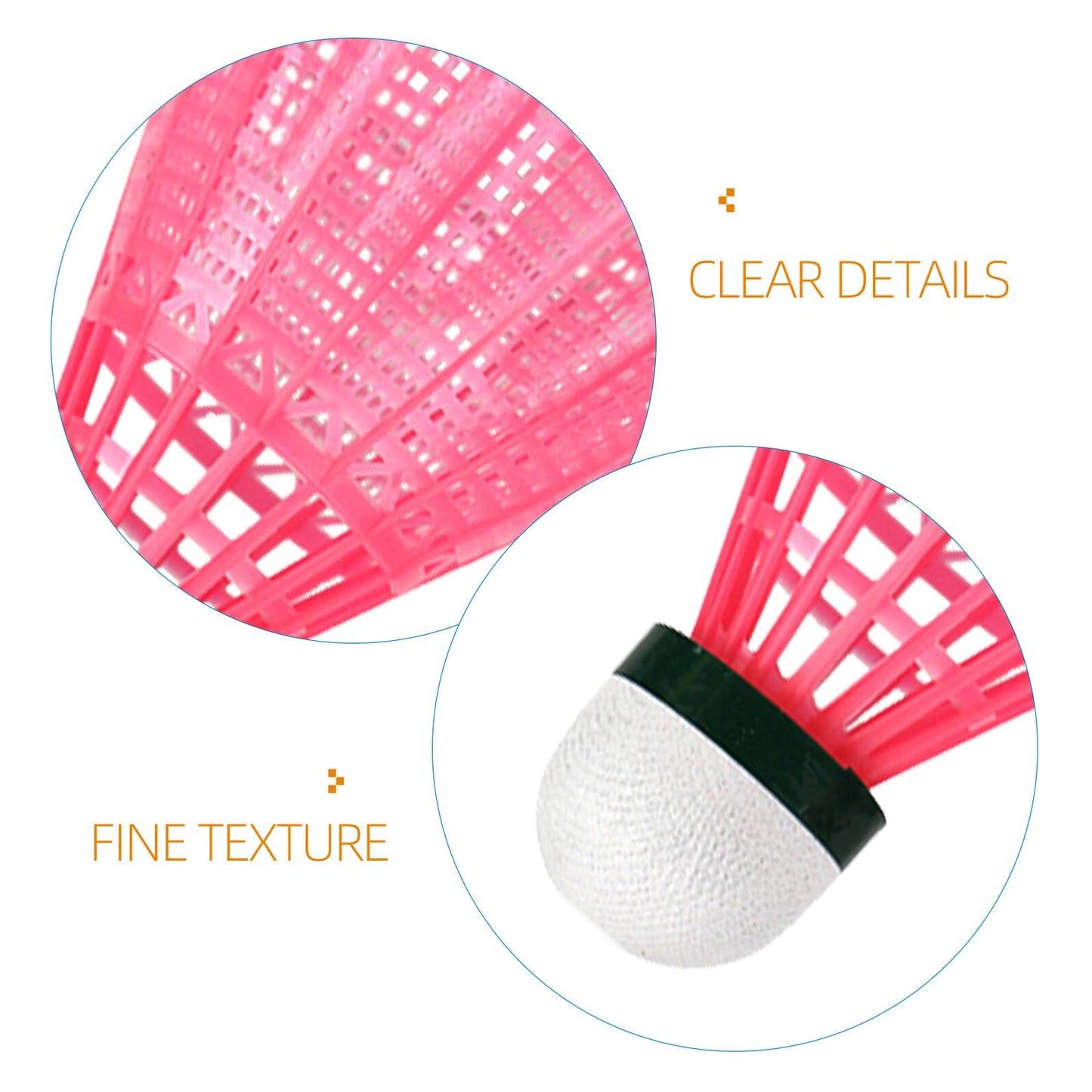 BIUDECO 6-Pack Badminton Shuttlecocks for Indoor Outdoor Play Durable Nylon Birdies for School Training Exercise Fitness Activities
