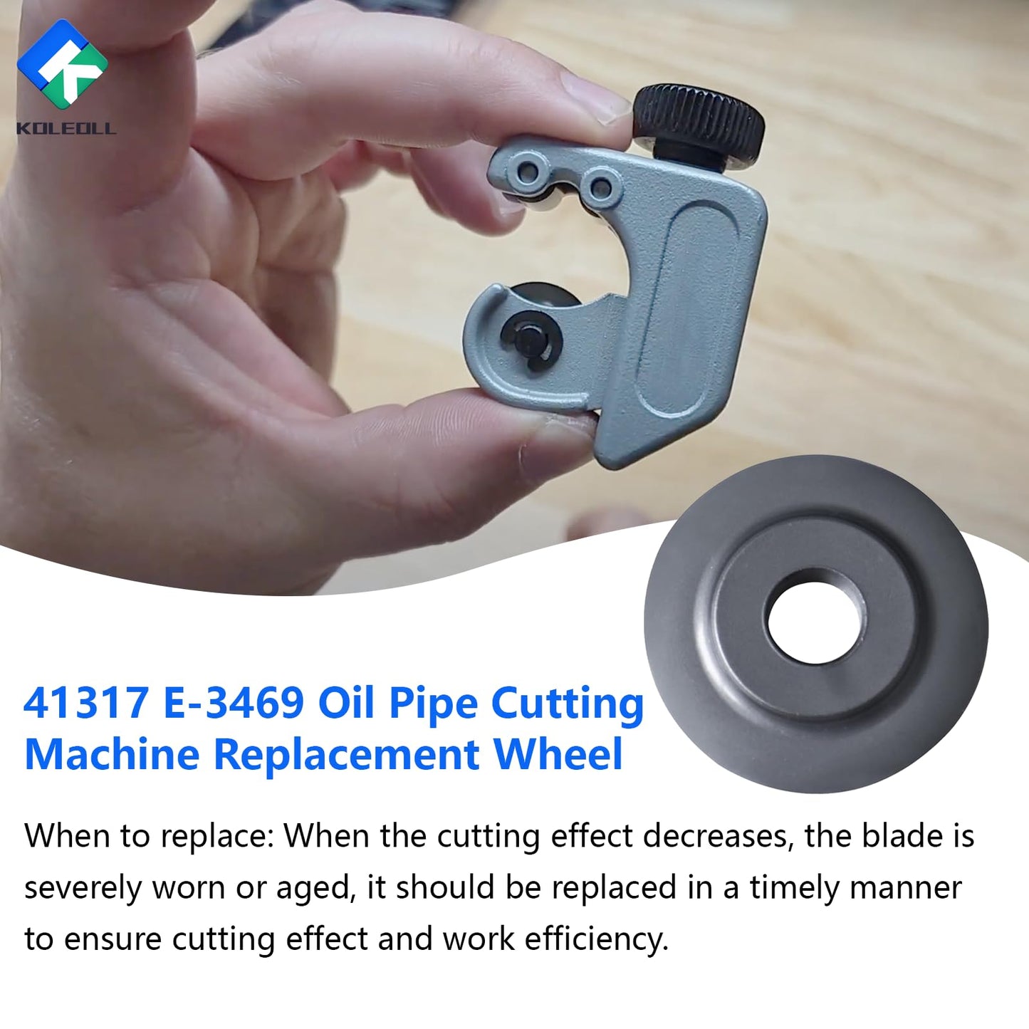 KOLEOLL 41317 E-3469 Tubing Cutter Replacement Wheel Compatible with RIDGID Tubing Cutter Models 101 103 104 117 118 150 151 152 153 205 Copper Pipe Cutter (2 Pack)