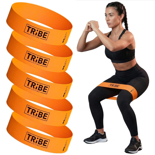 Fabric Resistance Bands for Working Out, 5-Band Set for Legs and Glutes