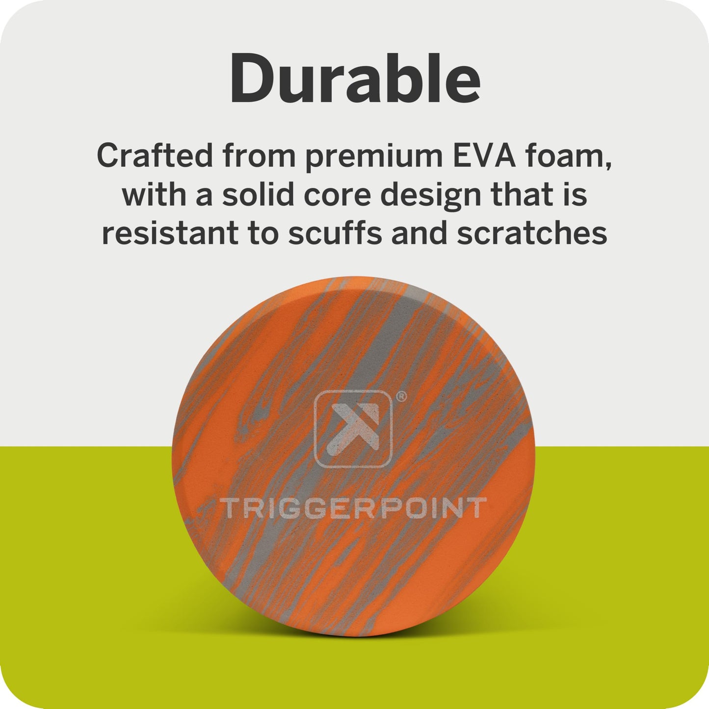 Foundation Roller - Premium EVA Foam Muscle Recovery and Flexibility Roller, Soft Compression for Injury Prevention, Travel-Friendly, Ideal for Athletes, Black/Grey, 12"