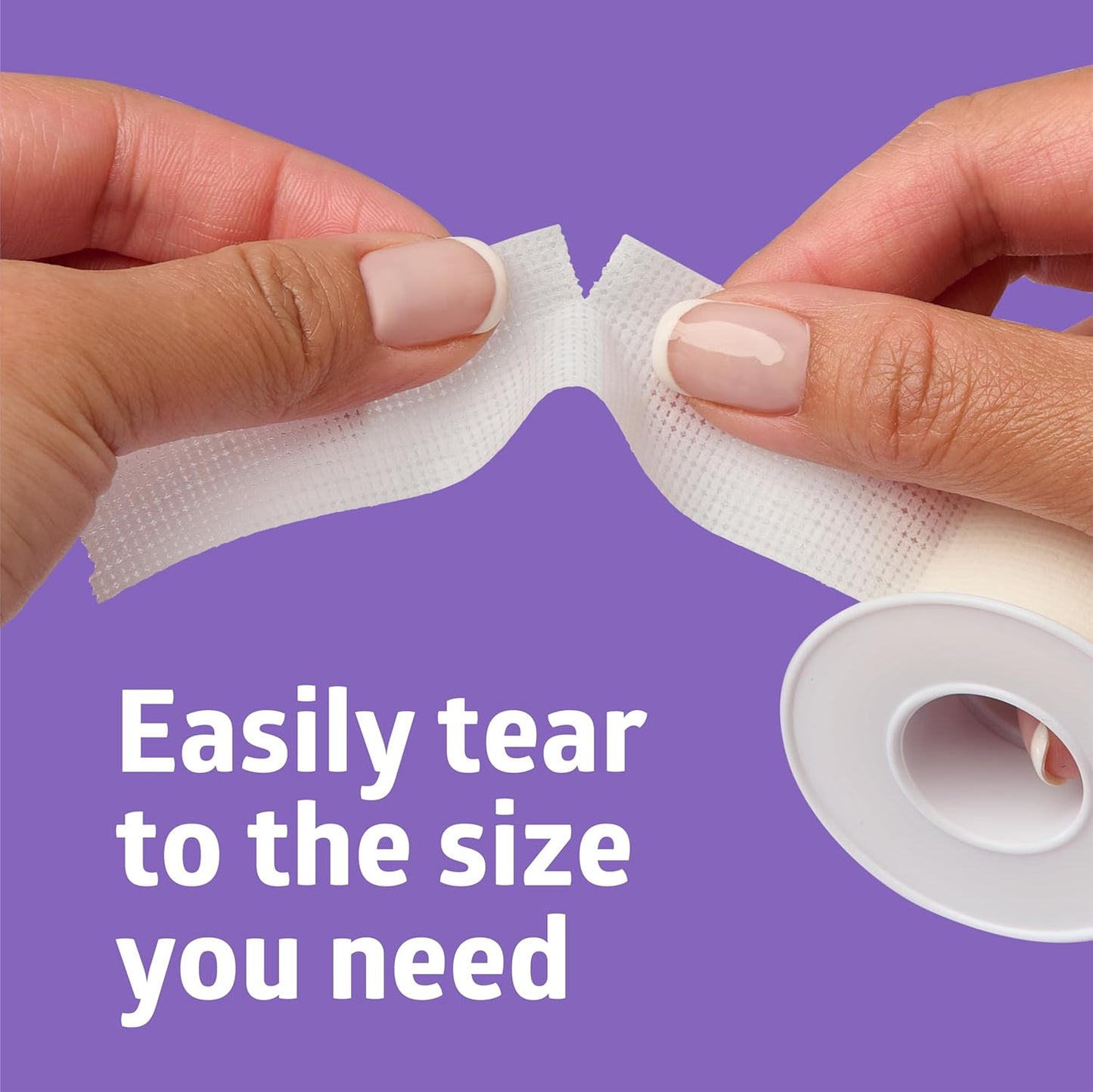 Medline Gentac EZ Silicone Tape - Easy Tear Medical Tape for Sensitive Skin | 1” x 5.5 Yards