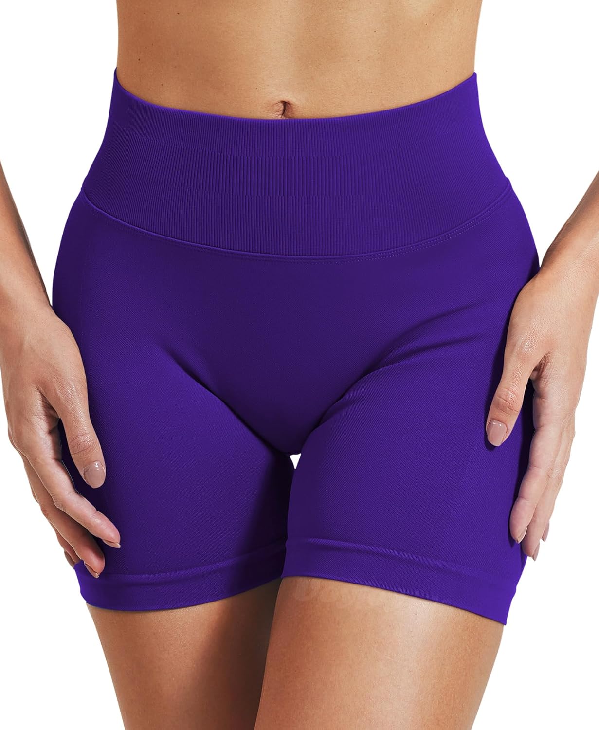 VOYJOY Women's Workout Impact Shorts - Scrunch Butt Lifting Seamless Booty Biker Shorts | 2.5" to 6" Sizes