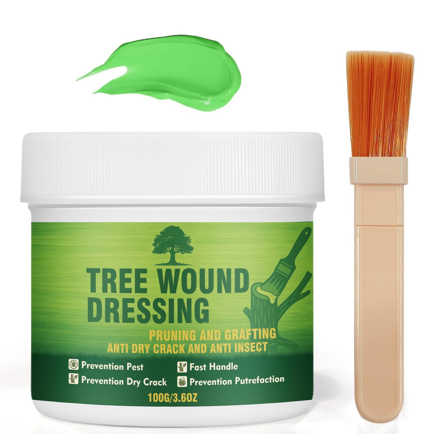 Tree Wound Sealer, Tree Pruning Sealer, Grafting, Pruning, and Wound Care for Damaged Trees, Used for Natural Wound Repair of Bonsai, Fruit Trees, Roses, and Bonsai, Waterproof Protection (3.6oz)
