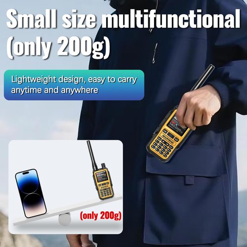 Baofeng Radio UV-5R Mini Ham Radio Long Range Handheld Two Way Radio Dual PTT NOAA Weather Radio Rechargeable Walkie Talkies APP Programming Copy Frequency 999CH USB-C Charging Survival Radio