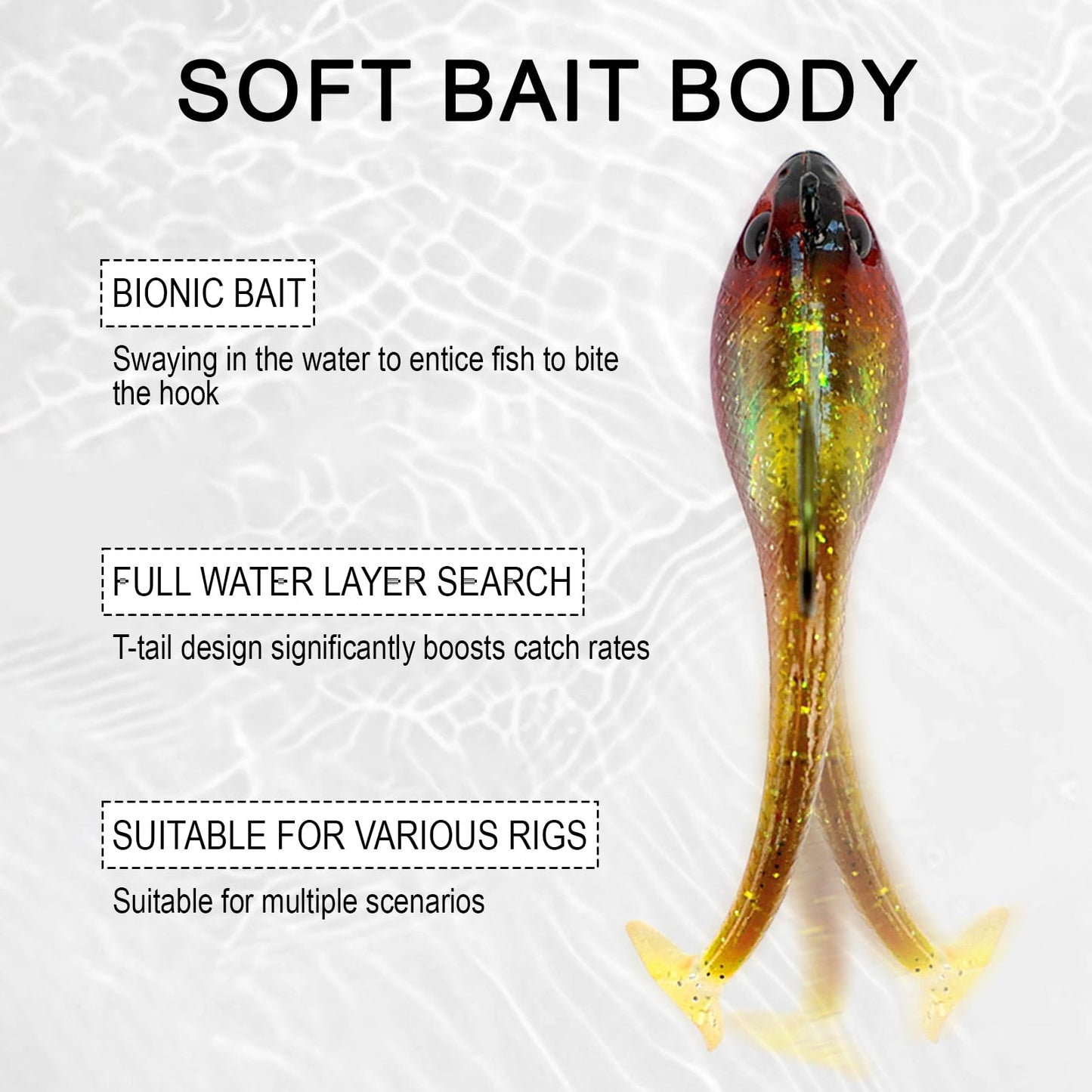 FREE FISHER 6Pcs Pre-Rigged Soft Lures Jig Head Paddle Tail Swimbaits with Spinner Blades for Bass Trout Walleye Crappie Fishing 2.6in/0.4oz