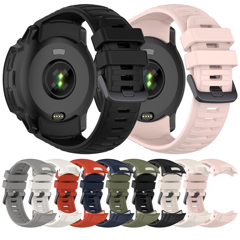MOTONG Compatible with Garmin Instinct 2X Solar Replacement Band - Silicone Replacement Wrist Band Strap Compatible with Garmin Instinct 2X Solar(Silicone Black)