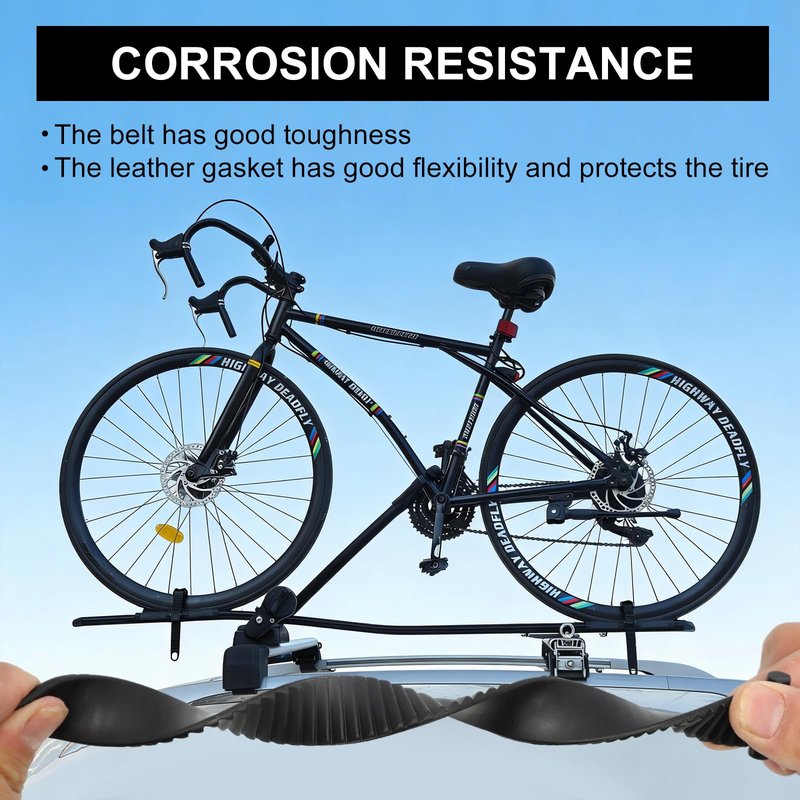 Roof Rack Bike Wheel Adapter Outride 591 Wheel Holder, OEM Rubber Strap Accessory Kit, Compatible with ProRide/Thule 591 561 34358 34368 51231