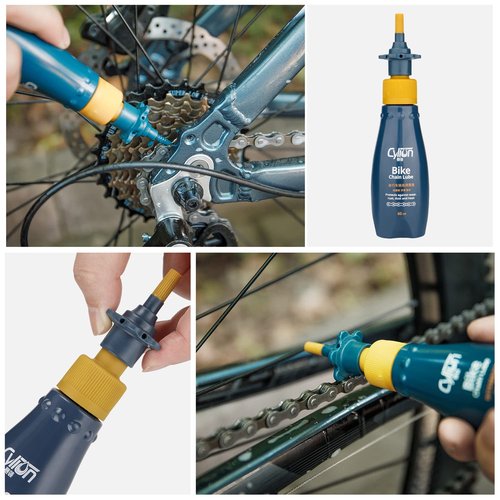 CXWXC Bike Cleaning Kit Including Bicycle Chain Scrubber, Bike Cleaner Brush Tool, Bicycle Chain Cleaning Agent,Chain Lube