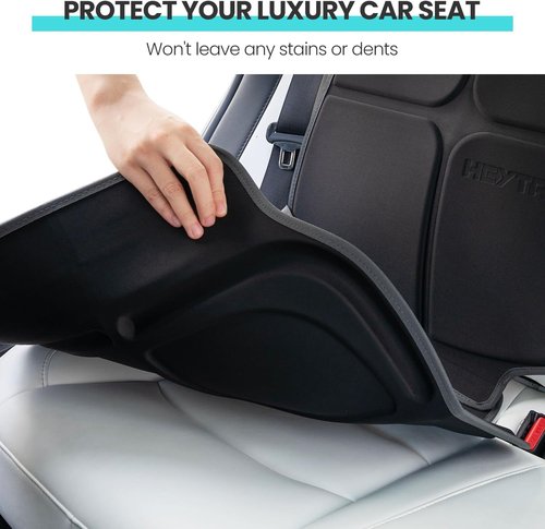 HEYTRIP Car Seat Protector - Waterproof & Non-Slip Design for 0-12 Years Old | Fits Most Car Seats (Black Blue)