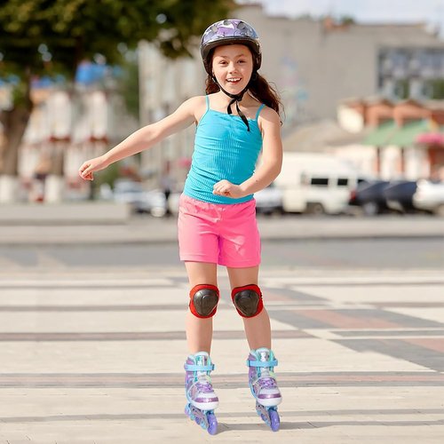 MammyGol Inline Skates - Adjustable Butterfly Roller Skates for Girls | Vibrant Colors & Flashing Wheels