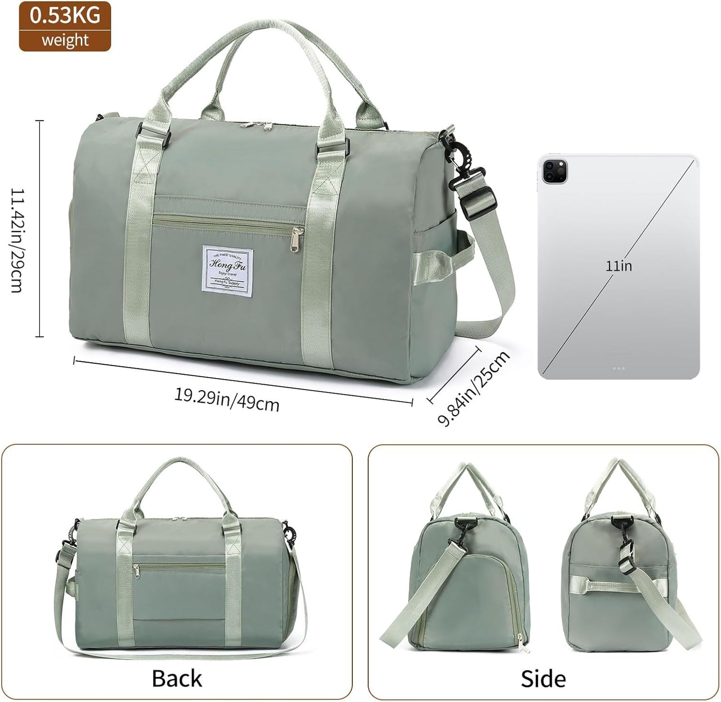 Skiennix Gym Bag for Women - Sports Duffle with Wet Pocket & Shoe Compartment | Perfect for Travel & Weekend Getaways
