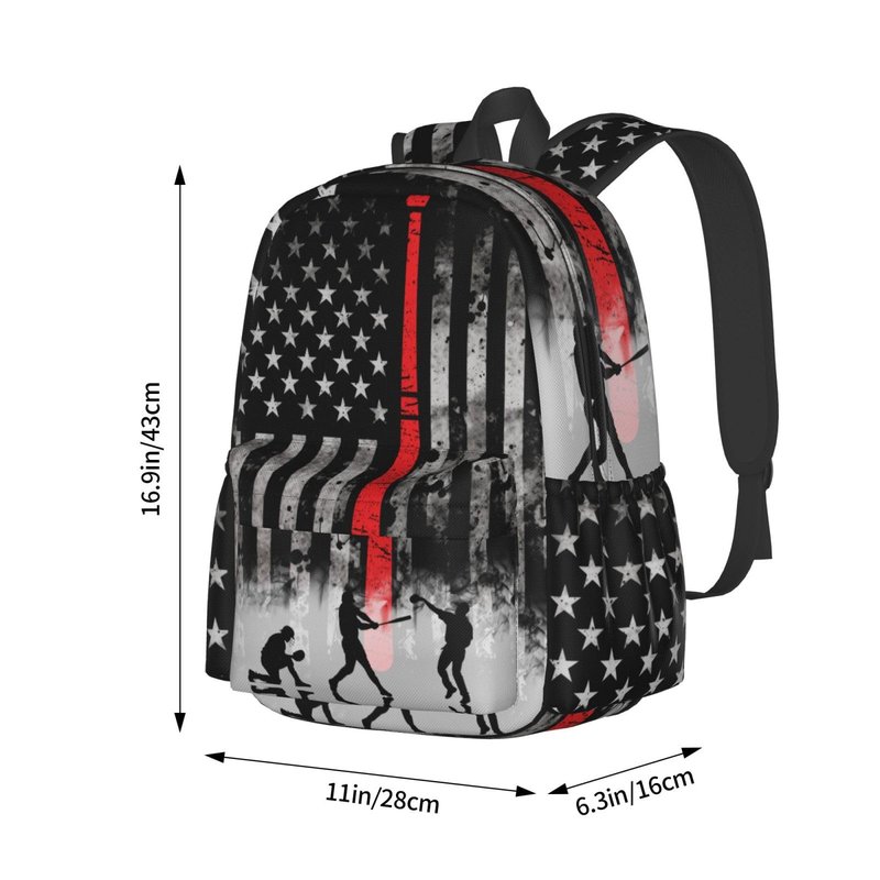 Baseball Backpack American FlagLaptop Backpacks Multipurpose Daypack For Men Women Travel Hiking