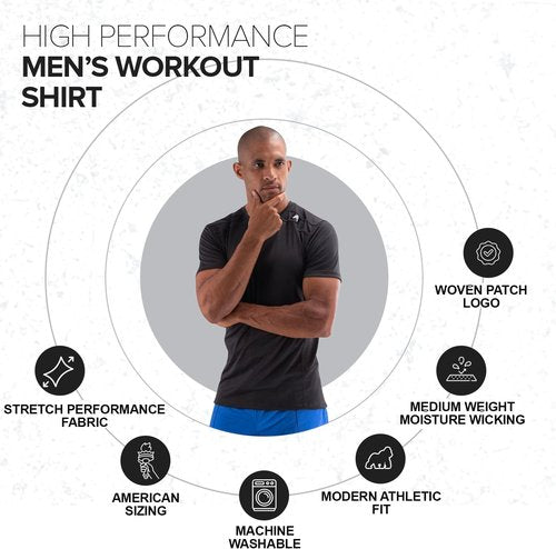 Anthem Athletics Hyperflex Men's Workout Shirts - Breathable, Fitted, Moisture-Wicking Fabric for Gym & Running