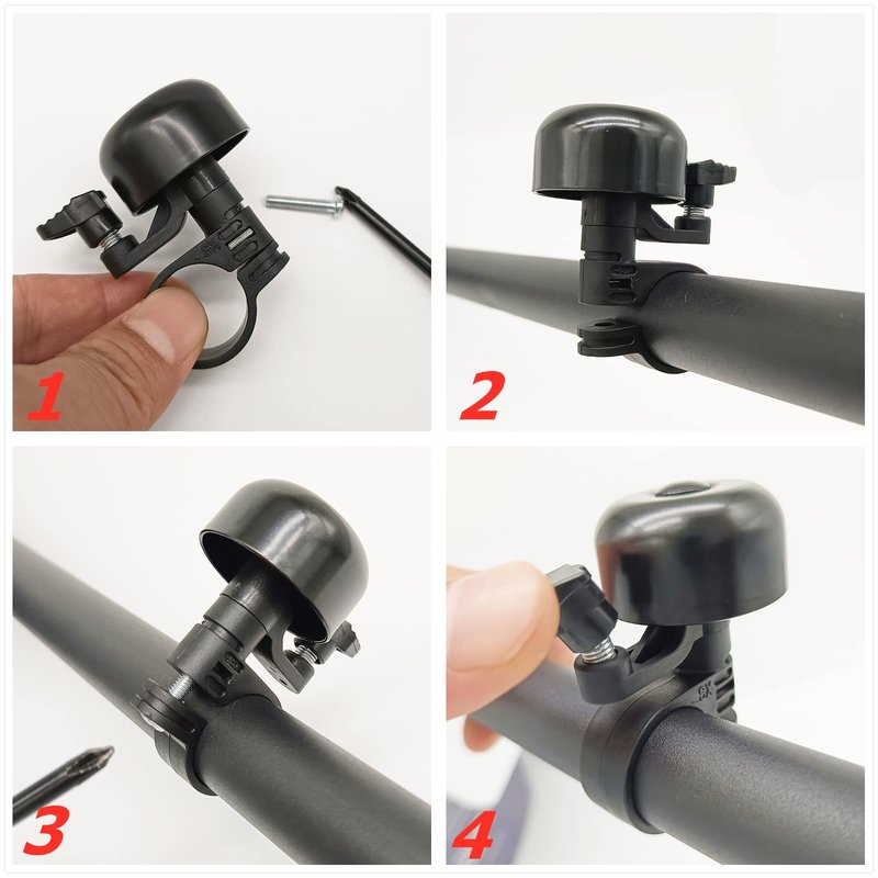 RYANGO Bike Bell, Cute Mini Bicycle Bell 2 Pack, Crisp Bike Bells for Adults and Kids, Bicycle Bells for Handlebars, Loud Cycling Ring Bell for Road Bike Mountain Bike Scooter