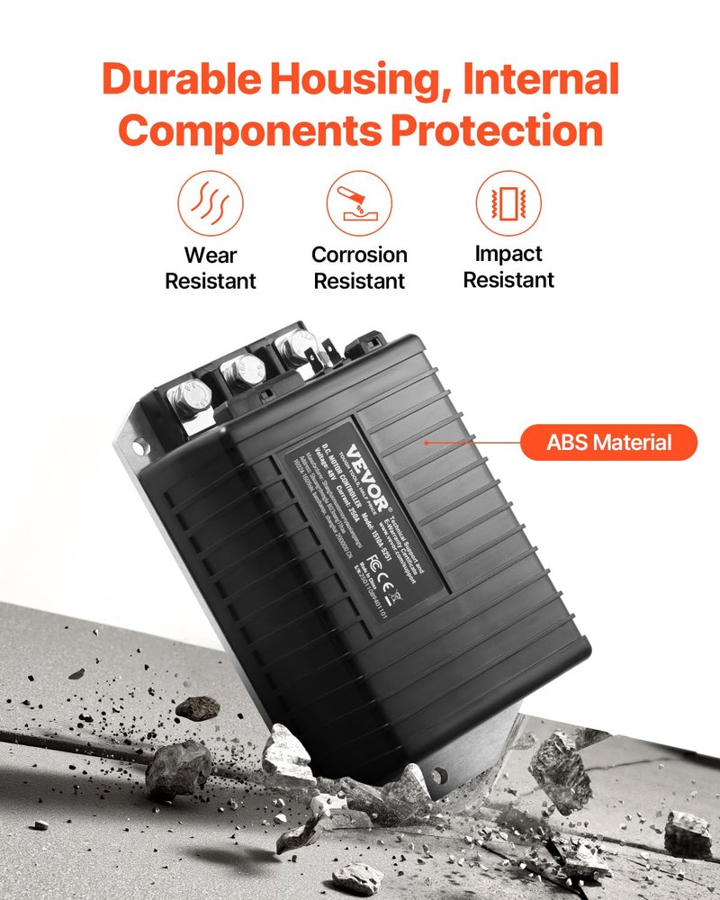 VEVOR Golf Cart Speed Controller, 36V and 350A, DC Motor Controller Replacement for 1994-2019 EZGO Golf Carts, IP65 Rated Protection, Aluminum Alloy & ABS Housing, Compatible with 1206-4301 Models