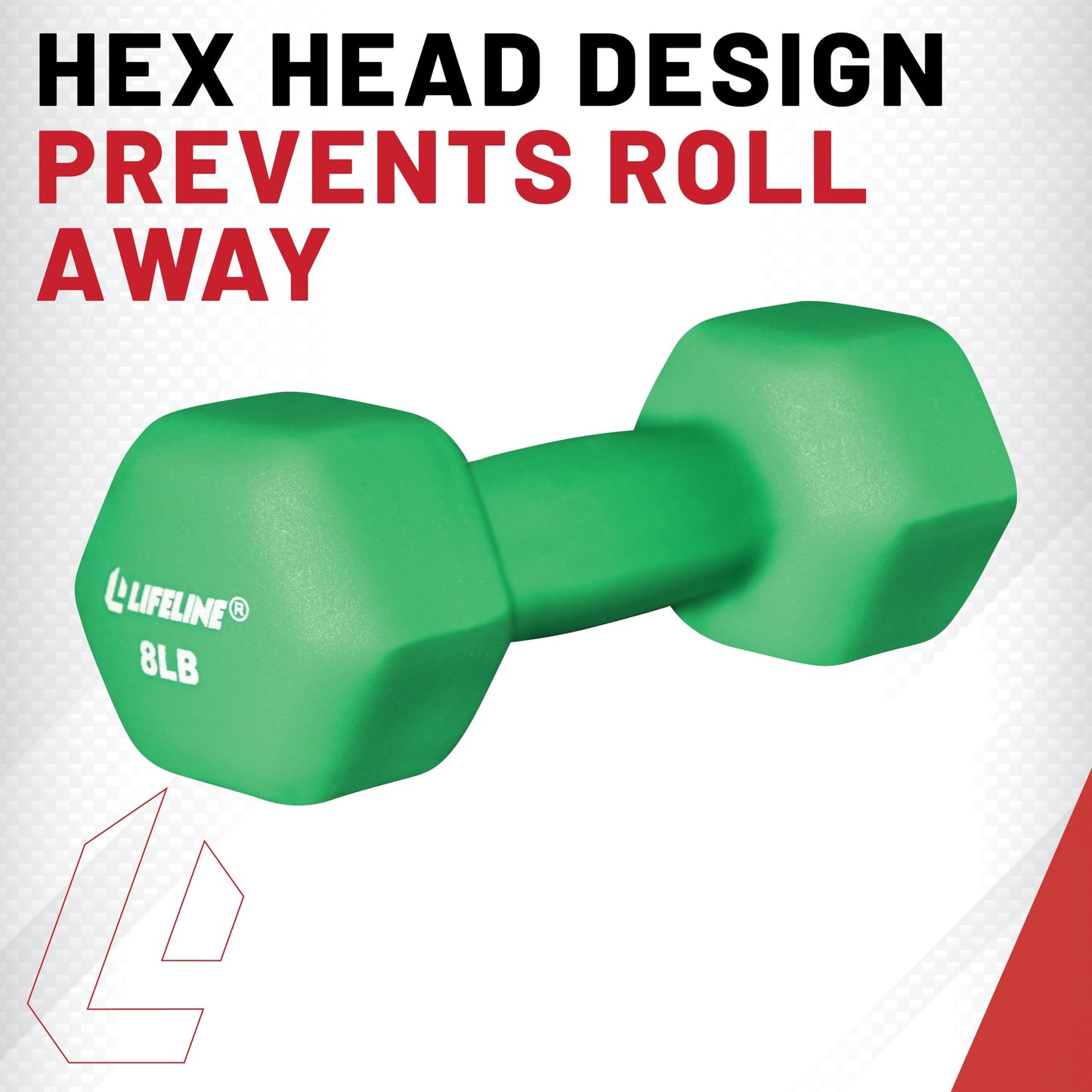 Lifeline Fitness Neoprene Dumbbell Weights - 5 Pounds