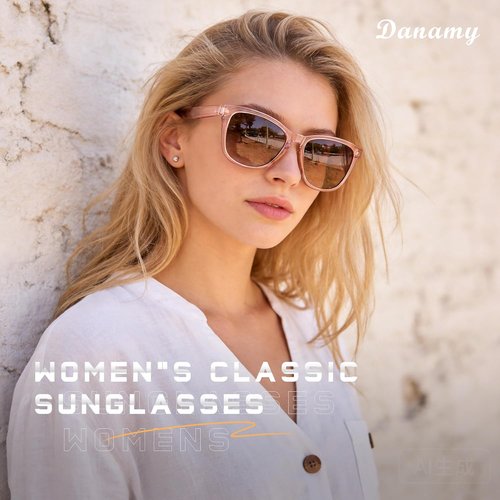DANAMY Women's Polarized Sunglasses - Trendy Designer UV400 Protection | Mirrored Finish