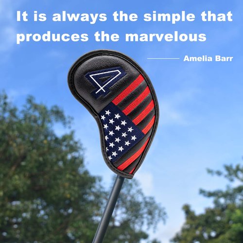 Golf Iron Head Covers Set Iron Headcover Wedge Cover Golf Iron Club Cover USA American Flag for PXG0311