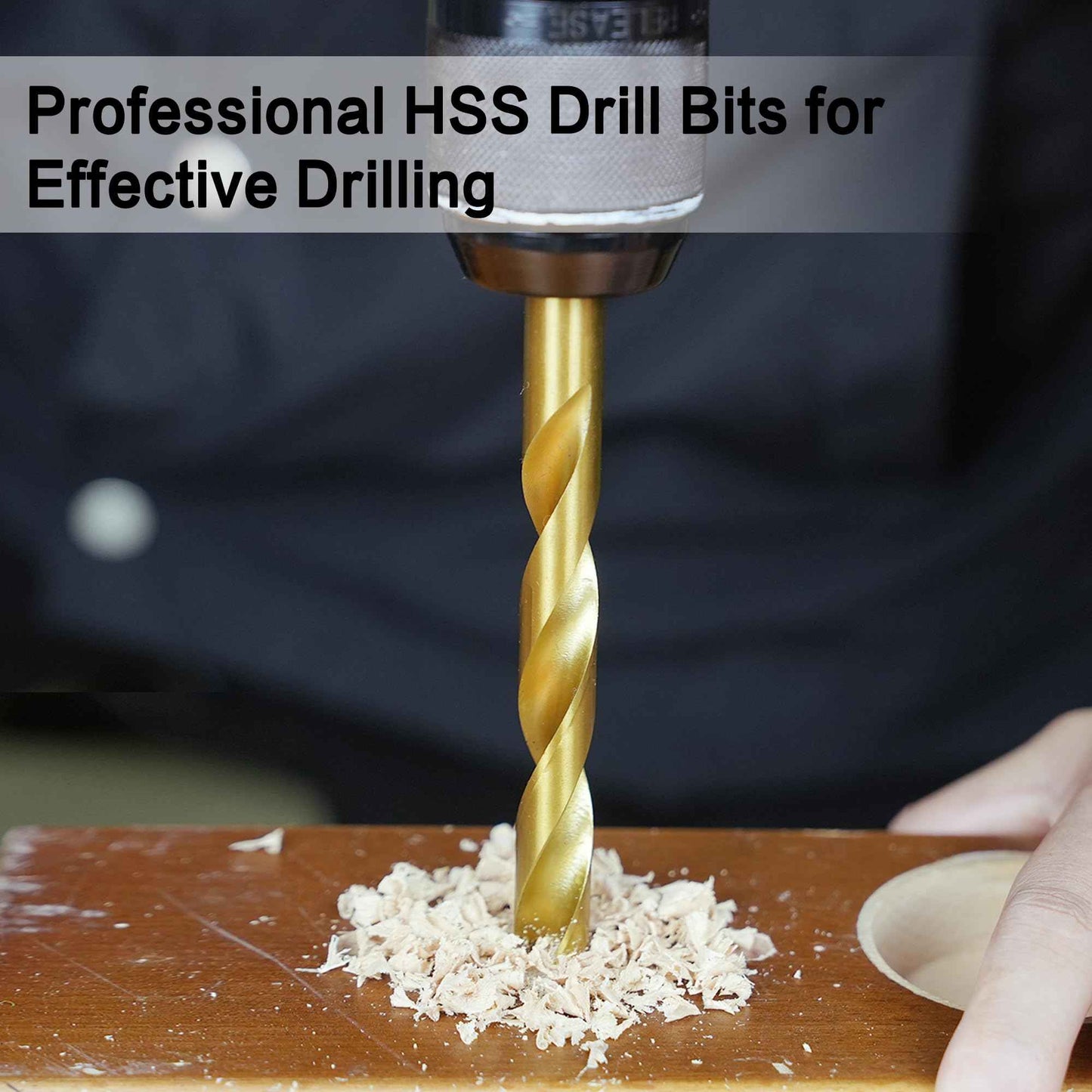 Axelord 99 Pcs Drill Bit Set(1/16“-3/8”), 135° Tip Titanium Coated High Speed Steel, Twist Drill Bit Kit for Iron, Aluminum Alloy, Copper, Wood, Plastic, with Hard Storage