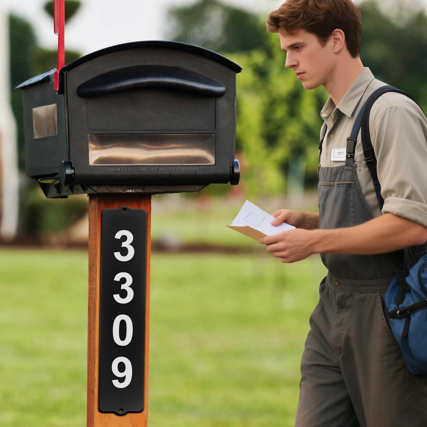 Bmakre House Numbers for Outside, Metal Address Numbers for House, Waterproof, Horizontal & Vertical Mounted Address Signs for Houses,Home Hotel Office Garden Decorative Wall Plaque (Wall Mount)