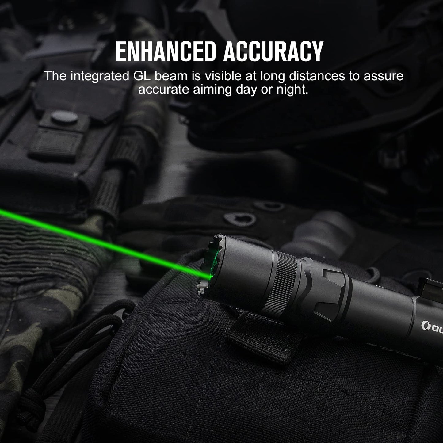 OLIGHT Odin GL M 1500 Lumens Mlok Tactical Flashlight with Green Beam
