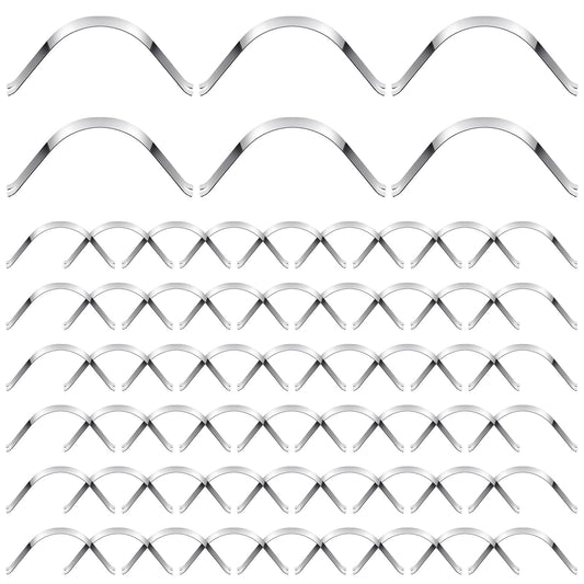 Wonderjune 100 Pcs Spring Clips Picture Frame Clip Bulk 85x9mm Photo Frame Hardware Accessories Metal Picture Frame Retaining Clips DIY Backing Clip for Hanging Canvas Artwork Paintings Craft